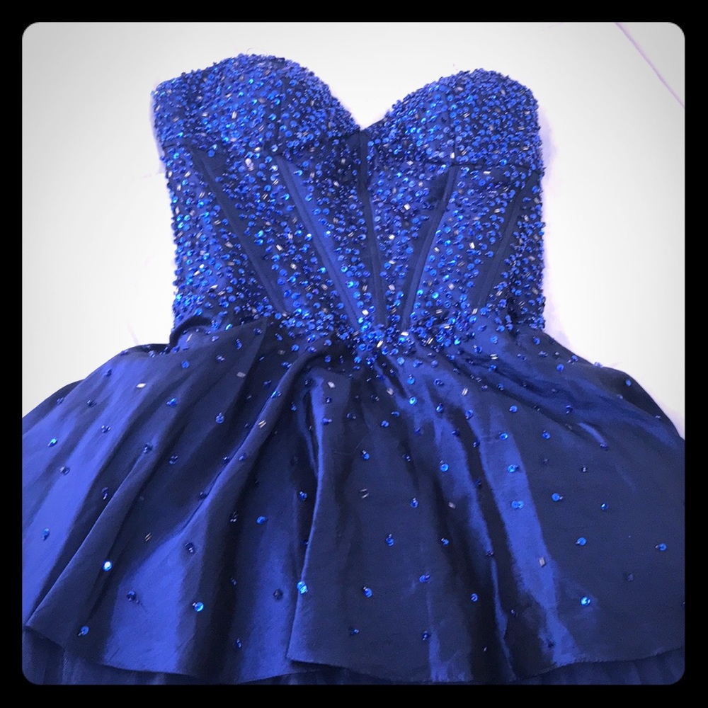 Junior Blue Sequin Dress